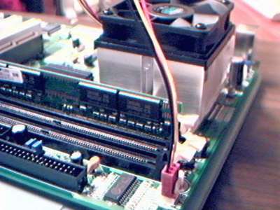 Dissipatore, Sdram e motherboard